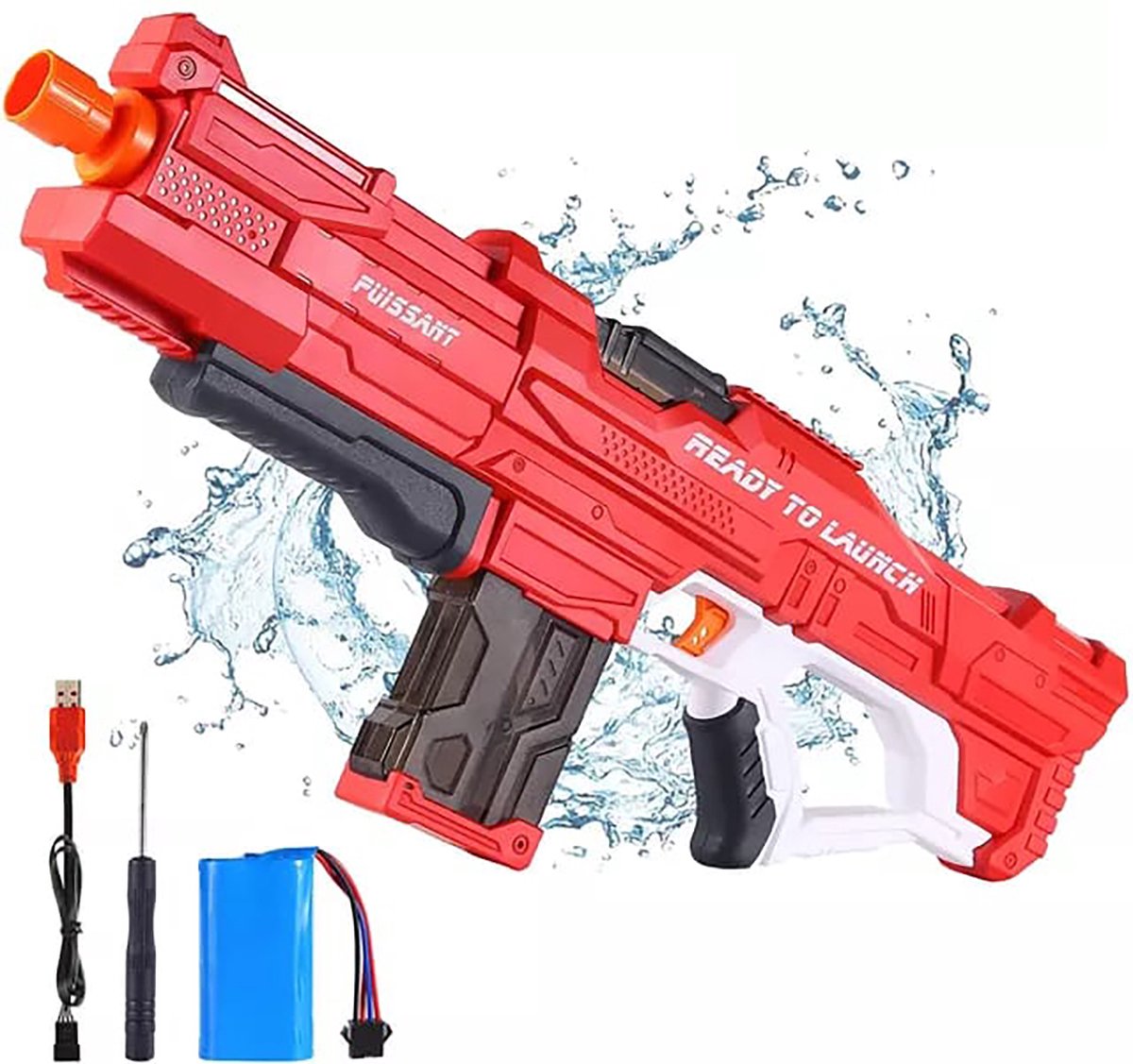 Automatisch waterpistool | 800ml tank | Water gun | Elektrisch waterpistool  | ROOD | bol.com