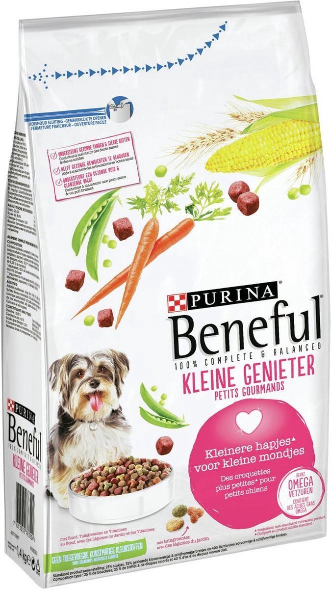 Beneful - Kleine Genieter - Hondenbrokken met Rund voor Kleine Honden - 1,4kg