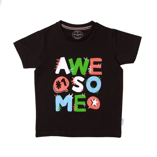 Comfort & Care Apparel | Zwart Awesome T-shirt | Maat 116