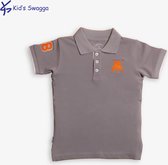 Comfort & Care Apparel | Kinder polo shirt | Grijs oranje | Maat 116