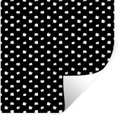 Muurstickers - Sticker Folie - Zwart - Wit - Stippen - Design - 30x30 cm - Plakfolie - Muurstickers Kinderkamer - Zelfklevend Behang - Zelfklevend behangpapier - Stickerfolie