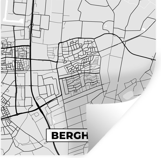 Stickers muraux Carte Berchem Carte Plan de la ville 50x50 cm