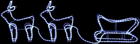 Décoration de Noël d'extérieur Renne et Traîneau 576 LED