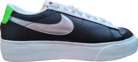 Nike Blazer Platform - Dames Sneakers - Black/Metallic Silver - Maat 37.5