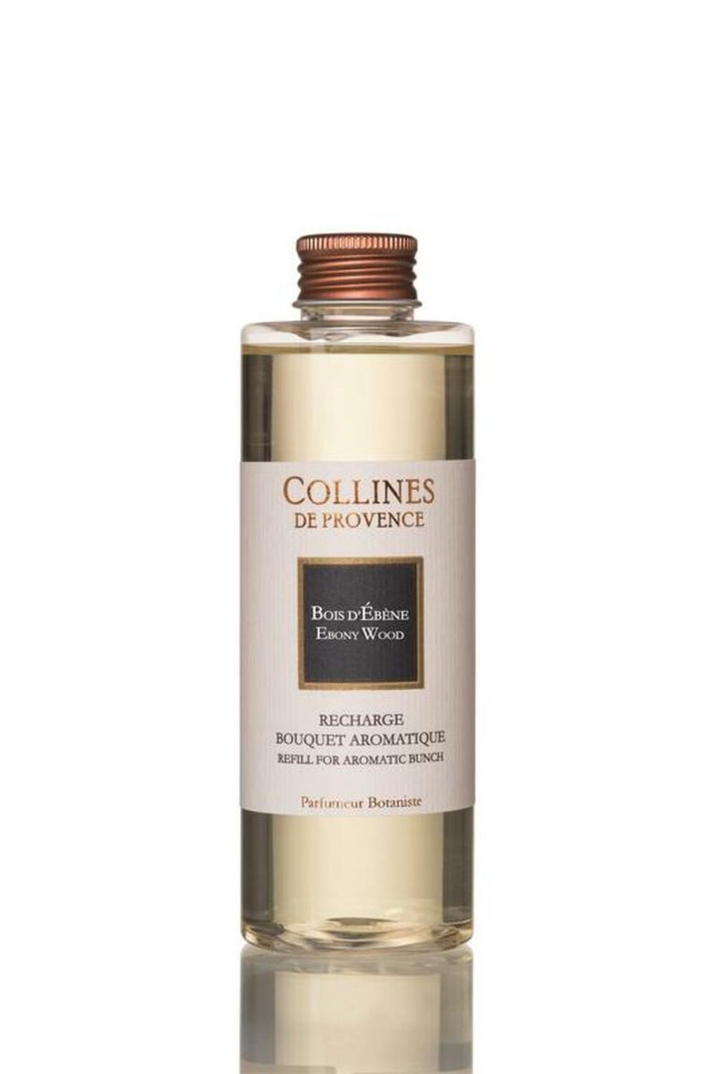 Collines de Provence Geurstokjes navul ebbenhout 200 ml