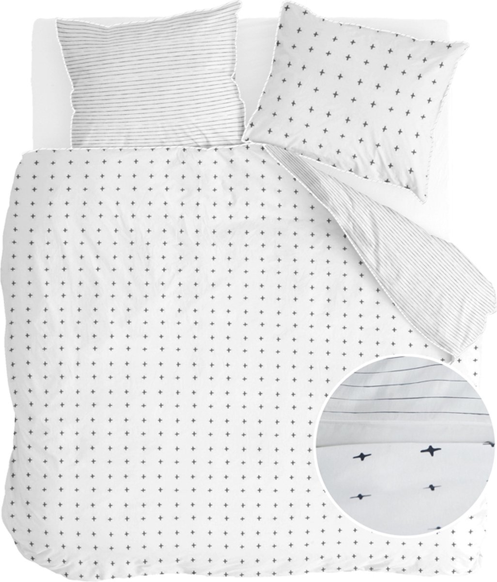 Beddengoed - dekbedovertrek 100% katoen 57 draden/cm² wit - 220 x 240