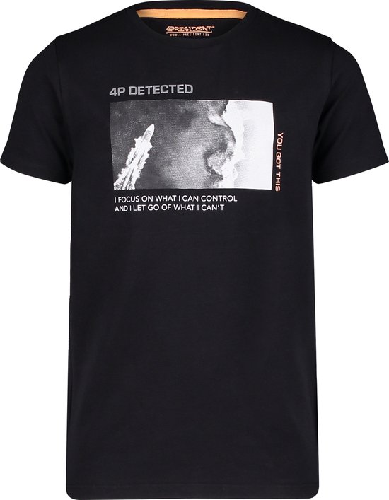 4PRESIDENT T-shirt jongens - Black - Maat 98