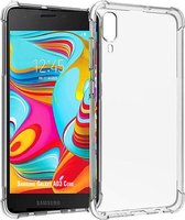 Samsung Galaxy A03 CORE- A03 Hoesje Shock Proof Siliconen Hoes Case Cover Transparant + 1X Screenprotector Beschermglas Glazen