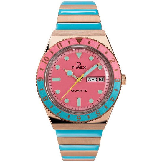Timex Q Malibu Horloge - Staal - Multi - Ø 36