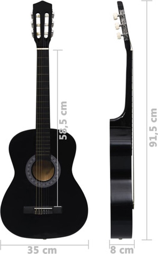 Guitare classique Áengus 36 - taille 3/4 (taille enfant) - Noir