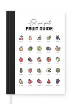 Notitieboek - Schrijfboek - Keuken - Eten - Fruit - Notitieboekje klein - A5 formaat - Schrijfblok - Cadeau voor vrouw