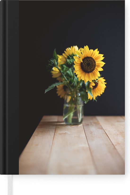 Carnet - Carnet d'écriture - Fleurs - Tournesols - Bouquet - Carnet - Format A5 - Bloc-notes