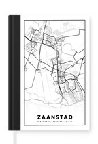 Carnet - Carnet d'écriture - Carte - Zaanstad - Zwart - Wit - Carnet - Format A5 - Bloc-notes