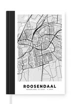 Notitieboek - Schrijfboek - Stadskaart - Roosendaal - Grijs - Wit - Notitieboekje klein - A5 formaat - Schrijfblok - Plattegrond