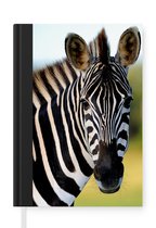 Notitieboek - Schrijfboek - Close-up zebra - Notitieboekje klein - A5 formaat - Schrijfblok