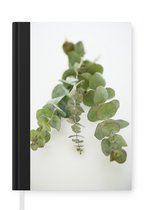 Notitieboek - Schrijfboek - Groene eucalyptusbladeren - Notitieboekje - A5 formaat - Schrijfblok
