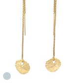 Pat's Jewels Oorbellen - Oorbellen dames - Doortrek oorbellen - Gold filled - Minimalistische oorbellen - Sand dollar