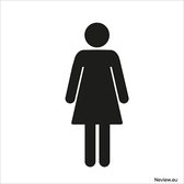 Sticker WC/Toilet - Vrouwen/Dames - 10 x 10 cm - Voor binnen & buiten - Dames wc sticker