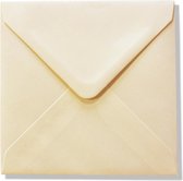 Enveloppes Carrées Luxe - 200 pièces - Ivoire / Crème - 14x14 - 110grms - 2 x 100 enveloppes
