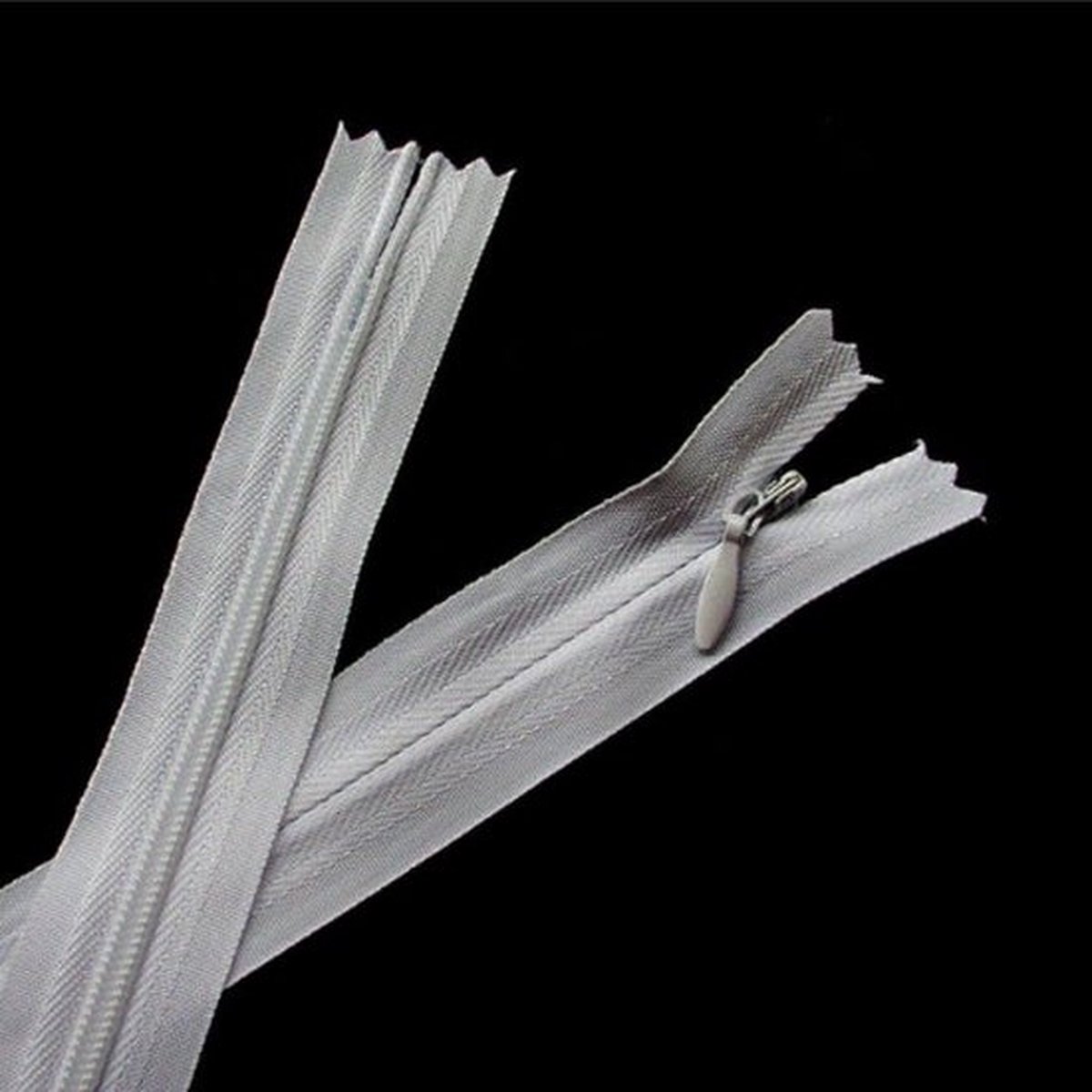 Close end rits 55 cm - wit - 2 stuks