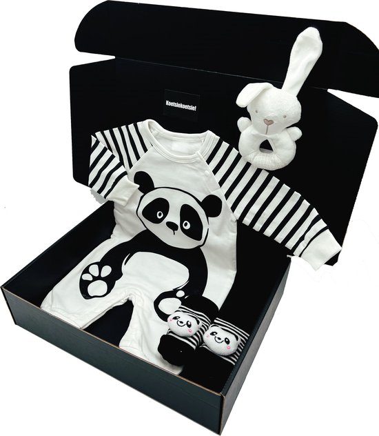 Kraamcadeau panda romper bamboo - unisex - kan ook rechtstreeks worden opgestuurd als cadeau van Bamboom — afbeelding 3