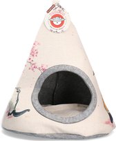 Takara Tipi – Katten huisje – Katten Tip Tent – Katten tent – Kattenmand – Kers Bloesem - 42 x 56 cm