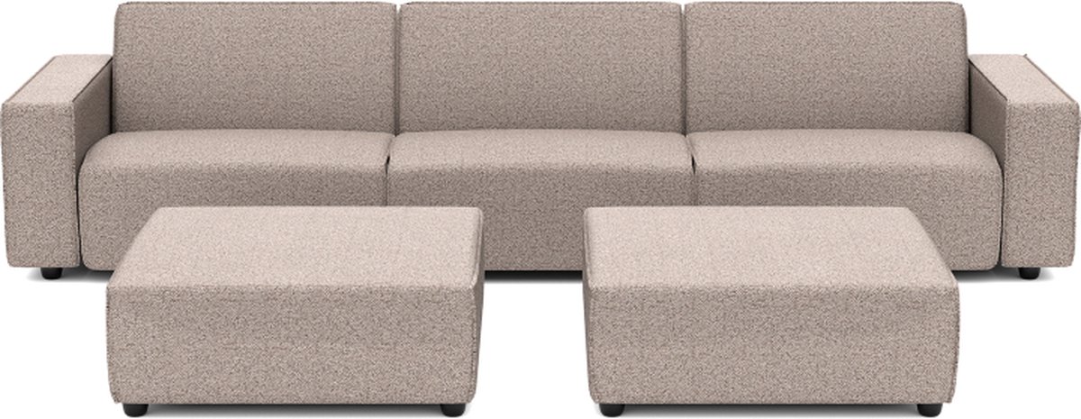 Icon deluxe loungeset 6-zits + 2 hockers Light Taupe