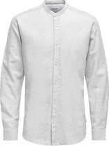 Only & Sons Caiden LS Solid Linen Mao Overhemd Mannen - Maat S
