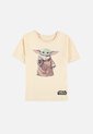 Star Wars Kinder Tshirt -Kids 122/128- The Mandalorian - The Child Beige