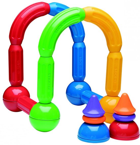 Stick-O Basic Set - Magnetisch Bouwspeelgoed - 20-delig - Montessori Speelgoed - vanaf 18 maanden