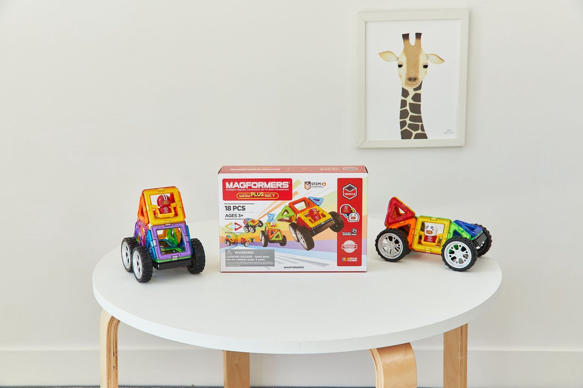 Magformers Wow Plus Set - Magnetisch Bouwspeelgoed - 18-delig - Bouwkaarten Auto's - Montessori Speelgoed - 3-7 jaar — afbeelding 10