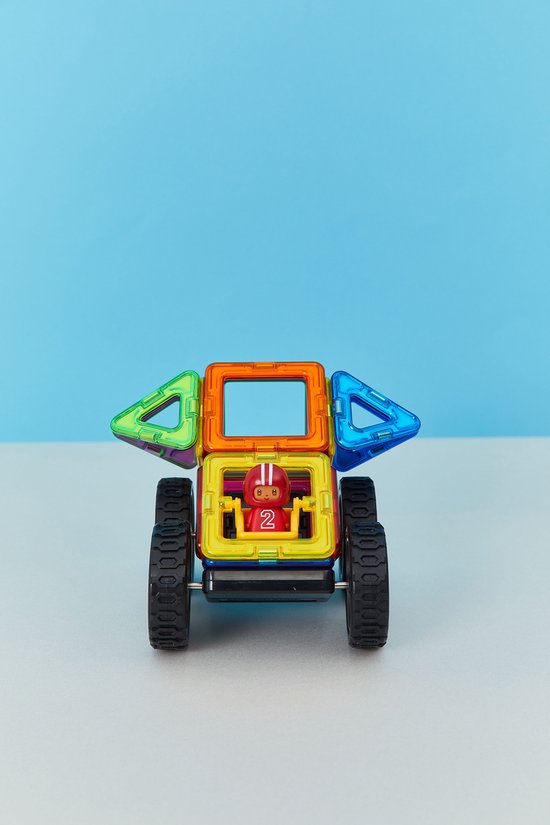 Magformers Wow Plus Set - Magnetisch Bouwspeelgoed - 18-delig - Bouwkaarten Auto's - Montessori Speelgoed - 3-7 jaar