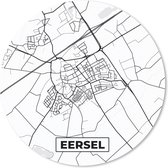 Muismat - Mousepad - Rond - Plattegrond - Kaart - Eersel - Stadskaart - 20x20 cm - Ronde muismat