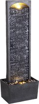 Teamson Home Hoog Buiten Tuin Water Fontein Met Lichten - Waterornament - Waterval Ontwerp - Tuindecoratie - Met Pomp - 34 x 22 x 98 (cm)