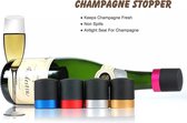 Champagnefles stopper - Champagnefles afsluiter - vacuum - kleur zwart/blauw - Mechanische Kurk