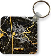 Sleutelhanger - Uitdeelcadeautjes - Weesp - Plattegrond - Goud - Kaart - Stadskaart - Plastic
