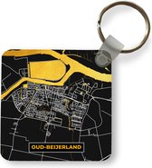 Sleutelhanger - Uitdeelcadeautjes - Oud-Beijerland - Plattegrond - Stadskaart - Kaart - Goud - Plastic