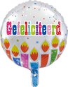 Folieballon - Gefeliciteerd kaarsjes - 46cm - Zonder vulling