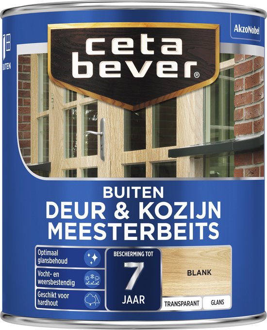 CetaBever Buiten Deur & Kozijn Meester Beits - Glans - Blank - 750 ml
