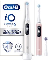 Bol.com Oral-B iO 6 - Elektrische Tandenborstels - Wit en Roze aanbieding