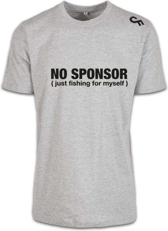 Karper shirt - Karpervissen - CarpFeeling - No Sponsor - Grijs - Maat M
