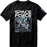 PRiDEorDiE T Shirt SPACE FORCE Zwart maat M