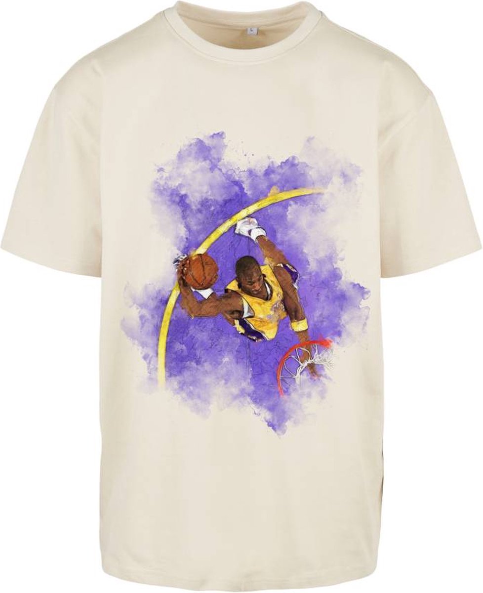 Mister Tee Basketball Clouds 2.0 Oversize Heren Tshirt L Beige