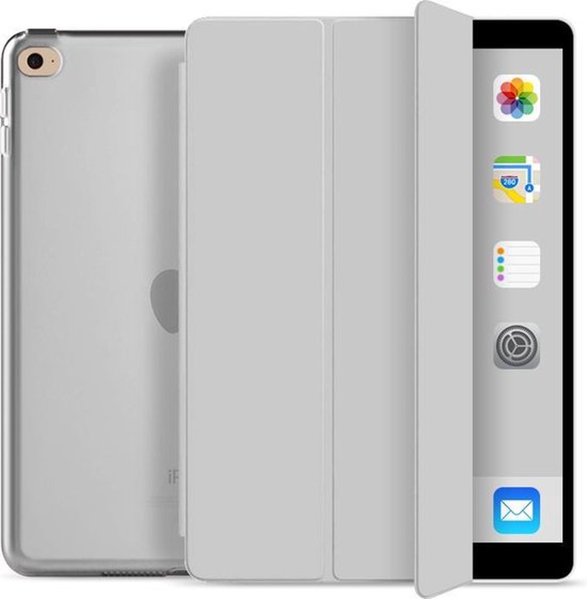 Ipad mini 5 hardcover – Ipad hoes – hard cover – Hoes voor iPad mini 5– Tablet beschermer - grijs
