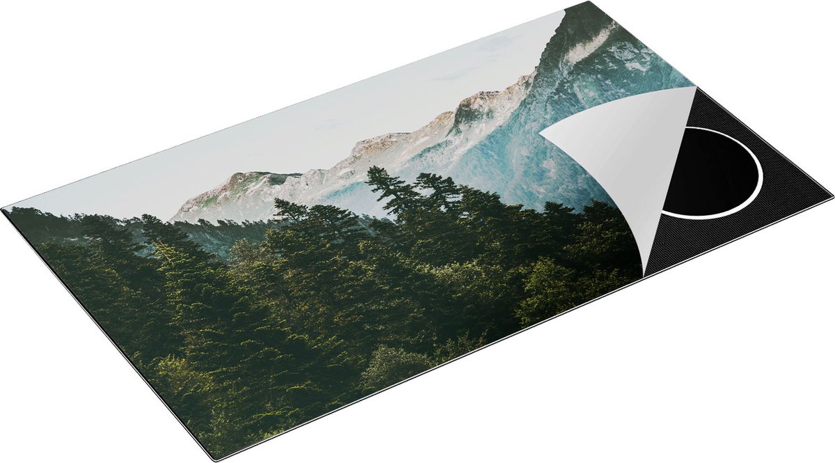 Chefcare Inductie Beschermer Bos met Bomen in de Bergen - 91,6x52,7 cm - Afdekplaat Inductie - Kookplaat Beschermer - Inductie Mat