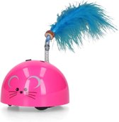 Robocat Petrol mouse Roze – 7 x 8 x 6 cm - kattenspeelgoed met madnip – speelgoed voor katten – kattenspeeltje met lampjes – petrol