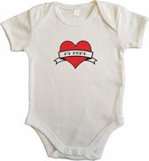 Witte romper met "My moms" - maat 74/80 - moederdag, zwanger, cadeautje, kraamcadeau, grappig, geschenk, baby, tekst, bodieke