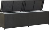vidaXL - Tuinbox - 200x50x60 - cm - poly - rattan - zwart