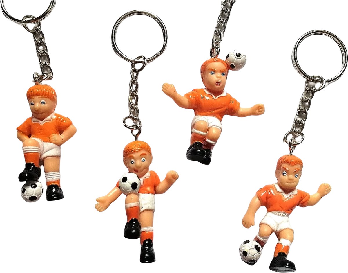 Voetbal - Voetballer - Sleutelhanger - Voetballer - Oranje - Voet onder