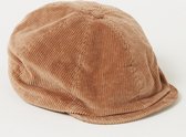 Dsquared2 Newsboy flat cap - Ribstof - Bruin - Maat L